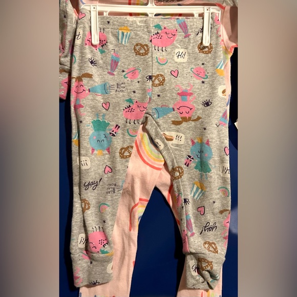 🔥NWT Girls Carter’s 4pc pajama tops & pants set - Picture 4 of 10